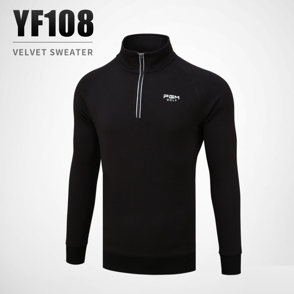 Men Golf Shirts Autumn Winter Long Sleeve Golf T Shirt Keep Warm Sports Men's Shirts Tops Clothing D0579