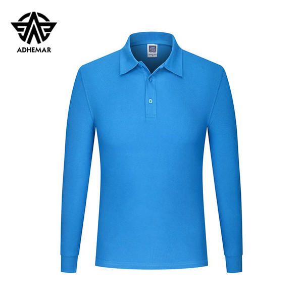 Adhemar new long sleeved golf shirts polyester fashionable casual clothes for sports and business