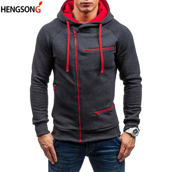 Autumn Winter Outdoor Fleece Running Jacket Cardigans Men Slim Hooded Sweatshirt Long Sleeve Zip Outerwear Coat golf jacket