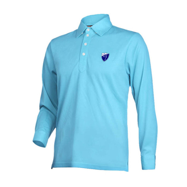 PGM Brand Men Golf Shirt Breathable Long Sleeve Turn-down Collar Polo Shirt Golf Clothing Men Quick Dry Trainning Supplies