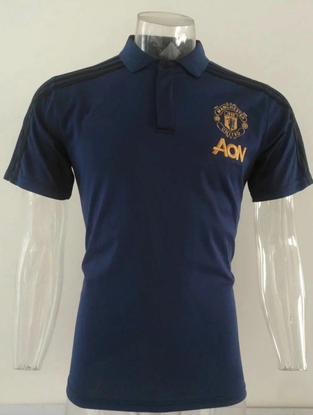 Best Quality POGBA Golf polo shirts 2018 LUKAKU RASHFORD soccer polo Leisure T-shirts #Man Utd