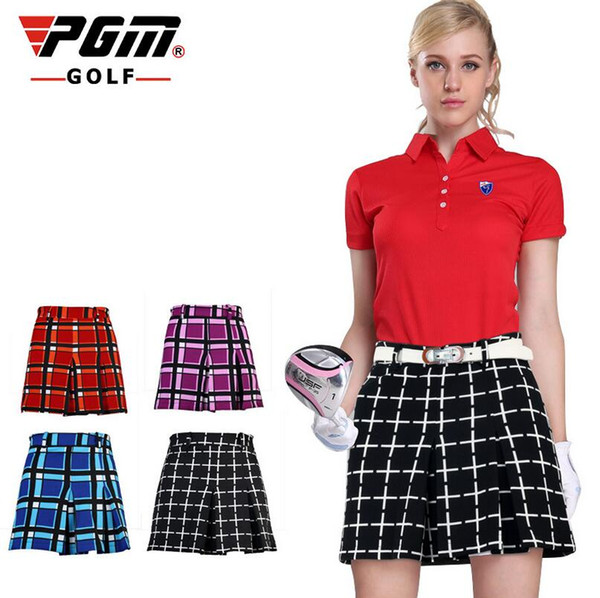 PGM British style golf lady plaid Shorts skirt Anti Leakage Women Golf Skirts Spring Summer Breathable Quick dry skirts