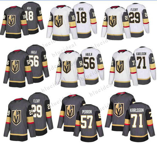 New Golden Knights Jersey 18 James Neal 29 Marc-Andre Fleury 56 Erik Haula 57 David Perron 71 William Karlsson 88 Schmidt Hockey Jersey