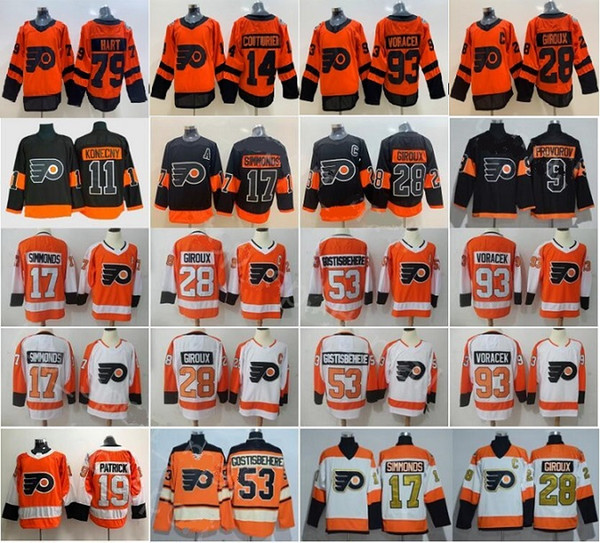 Philadelphia Flyers Jerseys 2019 Stadium Series hockey 28 Claude Giroux Konecny Shayne Gostisbehere Wayne Simmonds Voracek Provorov Patrick