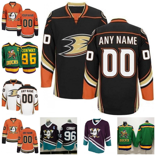 Customized Anaheim Ducks Jerseys Stitched Mighty hockey personalized specially made Any name numbers mens womens youth kids customs uniform