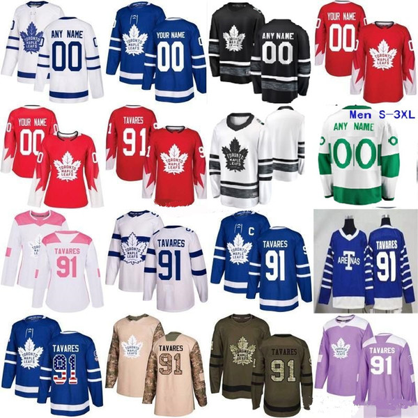 Customized Toronto Maple Leafs Hockey jersey personalzied specially made custom ANY name numbers St Pats Pattys Day John Tavares Marner