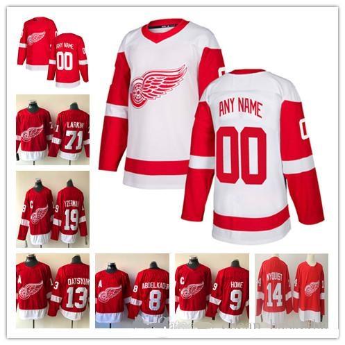 Customized Detroit Red Wings Hockey Jersey mens womens youth kids specially made personalized custom any name number stitched uniform