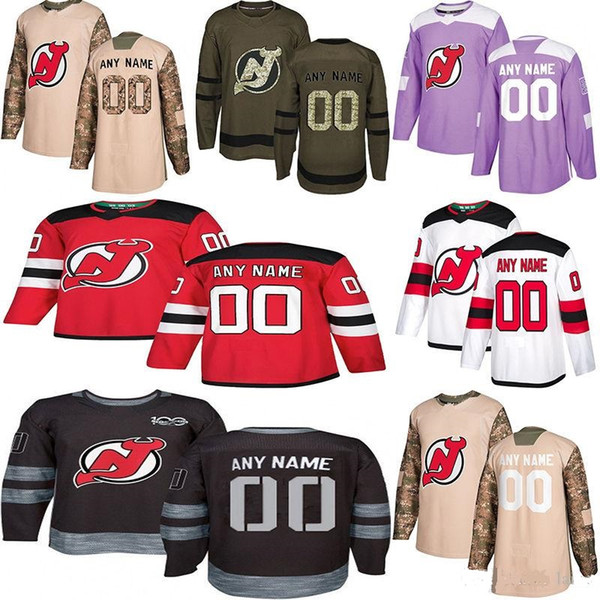 Customized New Jersey Devils Jerseys Personalized specially made any name number NJ Heritage 9 Taylor Hall 13 Nico Hischier Hockey Jerseys