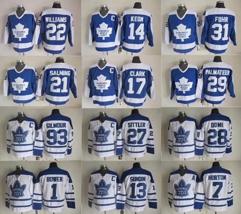 Vintage Classic Toronto Maple Leafs 93 Doug Gilmour 14 Dave Keon 17 Wendel Clark 27 Darryl Sittler 7 Tim Horton Hockey Jerseys