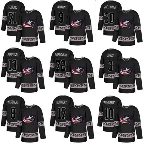 Columbus Blue Jackets Fashion Hockey 8 Werenski 17 Dubinsky 3 Seth Jones 9 Artemi Panarin 13 Atkinson 71 Foligno 72 Sergei Bobrovsky Jerseys