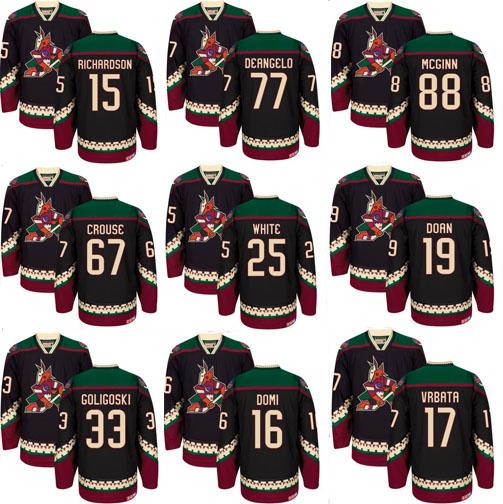 Arizona Coyotes Mens 97 Jeremy Roenick 7 Keith Tkachuk 19 Shane Doan 16 Max Domi 17 Radim Vrbata Hockey Jerseys