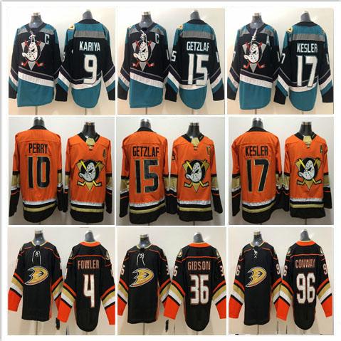 Anaheim Ducks 96 Charlie Conway 15 Ryan Getzlaf 10 Corey Perry 17 Kesler 8 Selanne 9 Kariya 4 Cam Fowler Hockey Jerseys S-3XL