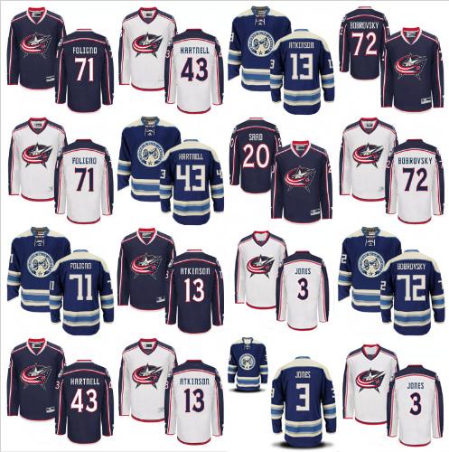 Customized Columbus Blue Jackets Hockey 13 Cam Atkinson 8 Zach Werenski 3 Seth Jones 38 Boone Jenner 10 Alexander Wennberg Jerseys