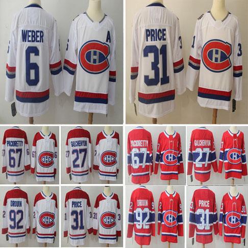 2018 Newest 100th Montreal Canadiens Hockey 6 Shea Weber 92 Jonathan Drouin 31 Carey Price 14 Plekanec 27 Alex Galchenyuk Jerseys