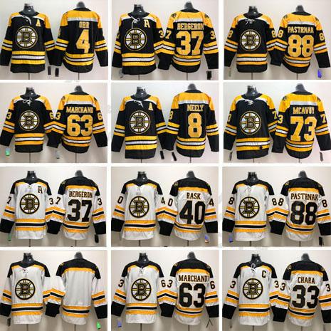 2018 Boston Bruins Hockey 37 Patrice 73 Charlie Mcavoy 8 Cam Neely 63 Brad Marchand 88 Pastrnak 33 Zdeno Chara Jerseys S-3XL