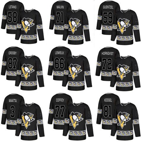 Fashion Hockey 87 Crosby 58 Kris Letang 71 Evgeni Malkin 72 Hornqvist 81 Kessel 66 Lemieux 3 Matt 59 Guentzel 7 Coffey Jerseys