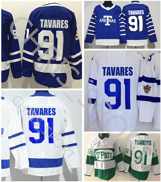 Toronto Maple Leafs stadium series hockey jersey #91 John Tavares Stpats green Aretnas stitched winter classic jerseys