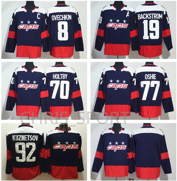 Washington Capitals stadium series hockey jerseys #92 Evgeny Kuznetsov 8 Alex Ovechkin 19 Nicklas Backstrom 70 Braden Holtby 77 T.J. Oshie