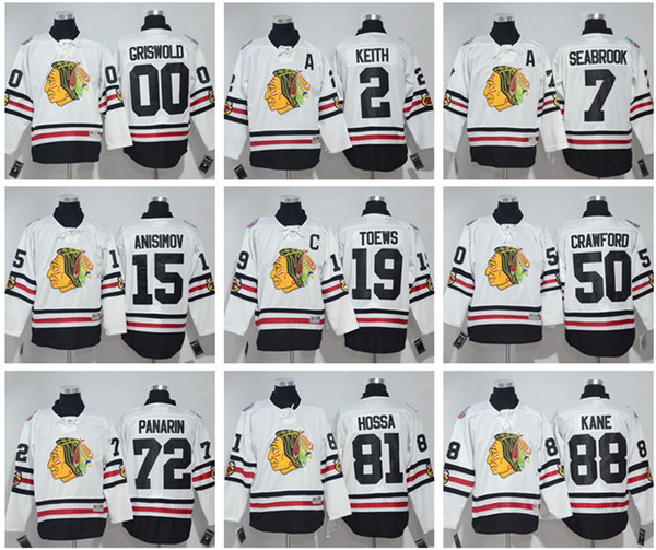 Newest Chicago Blackhawks premier hockey jersey 2 Duncan Keith 19 Jonathan Toews 88 Patrick Kane 50 COREY CRAWFORD 2017winter classic jersey