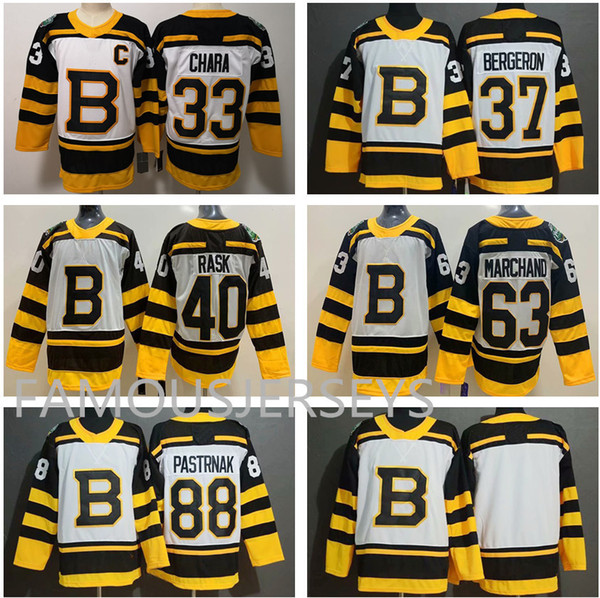 New arrival Bruins Winter classics hockey jerseys #33 Zdeno Chara 37 Patrice Bergeron 40 Tuukka Rask 63 Brad Marchand 88 Pastrnak