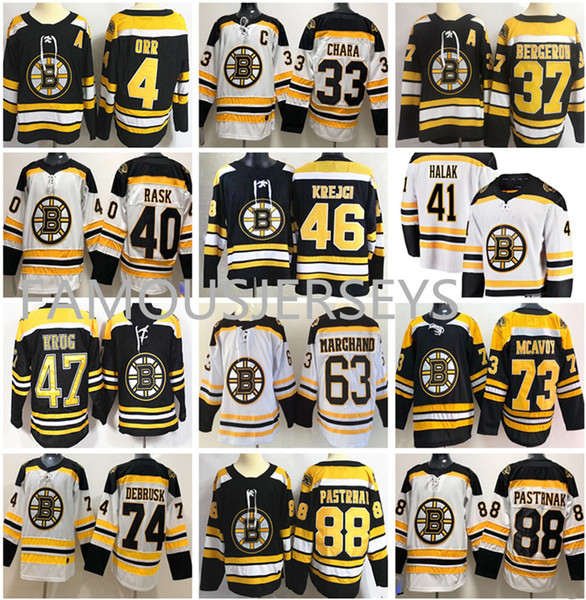 Bruins pro hockey jerseys #33 Zdeno Chara 37 Patrice Bergeron 17 Milan Lucic 63 Brad Marchand 46 David Krejci 41 Jaroslav Halak 88 Pastrnak