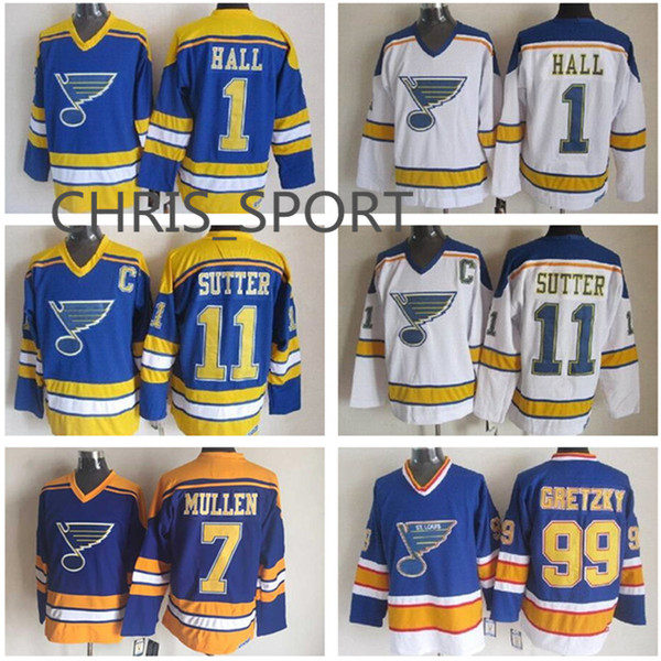 St.Louis Blues CCM hockey jerseys #1 Glenn Hall 9 Shayne Corson 7 Joe Mullen 11 Brian Sutter 16 Brett Hull 99 Wayne Gretzky