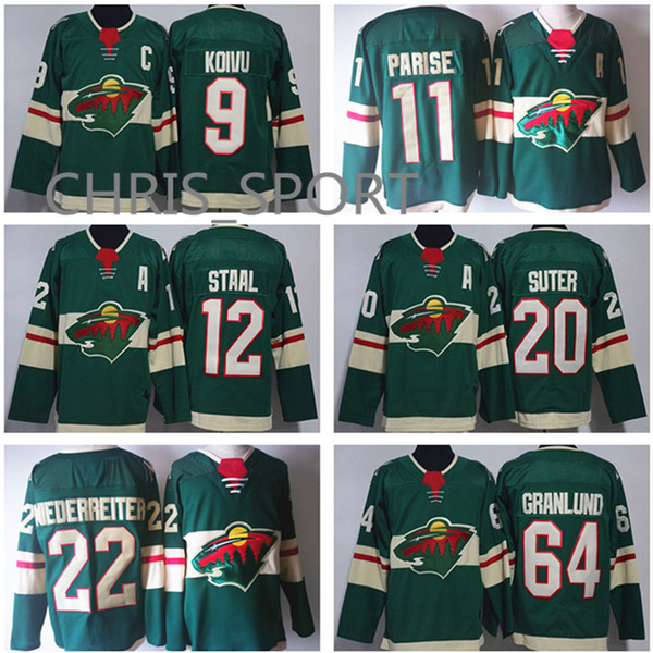 Minnesota Wild premier hockey jerseys #9 Mikko Koivu 11 Zach Parise 40 Devan Dubnyk 20 Ryan Suter 22 Nino Niederreiter 64 Mikael Granlund