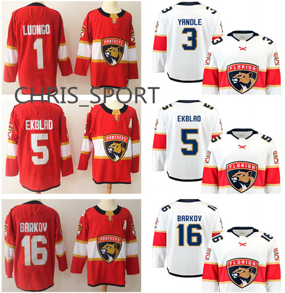 Florida panthers AD premier hockey jerseys #1 Roberto Luongo 5 Aaron Ekblad 16 Aleksander Barkov 3 Keith Yandle 17 Derek MacKenzie