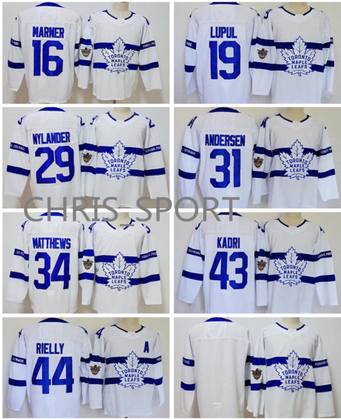 Toronto Maple Leafs stadium series hockey jerseys #16 Mitchell Marner 34 Auston Matthews 29 William Nylander 19 Joffrey Lupul 44 Rielly