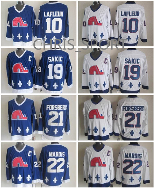 Quebec Nordiques CCM hockey jerseys #10 Guy Lafleur 19 Joe Sakic 21 Peter Forsberg 22 Mario Marois 17 Wendel Clark 26 Peter Stastny