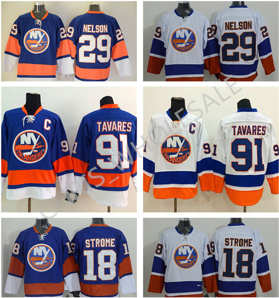 Best quality New York Islanders premier hockey jersey 91 John Tavares 29 Brock Nelson 18 Ryan Strome 21 Kyle Okposo 40 Michael Grabner