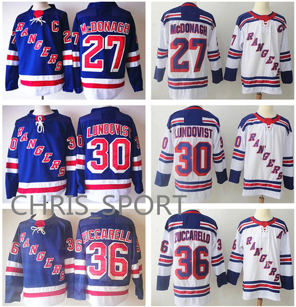 New York Rangers premier hockey jerseys #36 Mats Zuccarello #27 Ryan McDonagh #11 Messier 20 Kreider 30 Henrik Lundqvist 61 Rick Nash custom