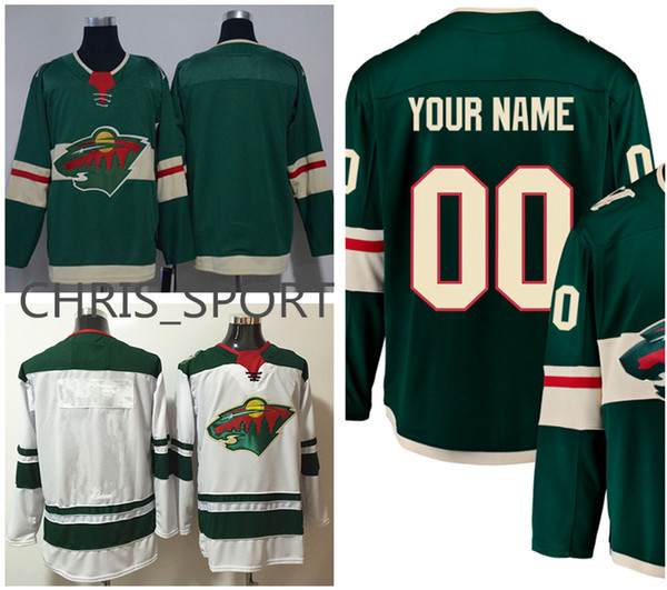 Minnesota Wild Personalized hockey jerseys #11 Zach Parise 64 Mikael Granlund #3 Charlie Coyle custom player's green white wear