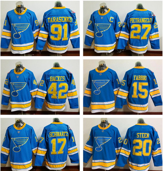 Newest arrival St.Louis Blues premier hockey jersey #20 Alexander Steen 91 Vladimir Tarasenko 27 Alex Pietrangelo mens blue jersey