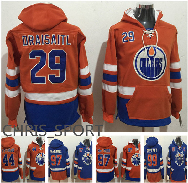 Edmonton Oilers hockey hoodies #97 Connor McDavid 99 Wayne Gretzky 29 Leon Draisaitl winter classic game jerseys outdoor wear