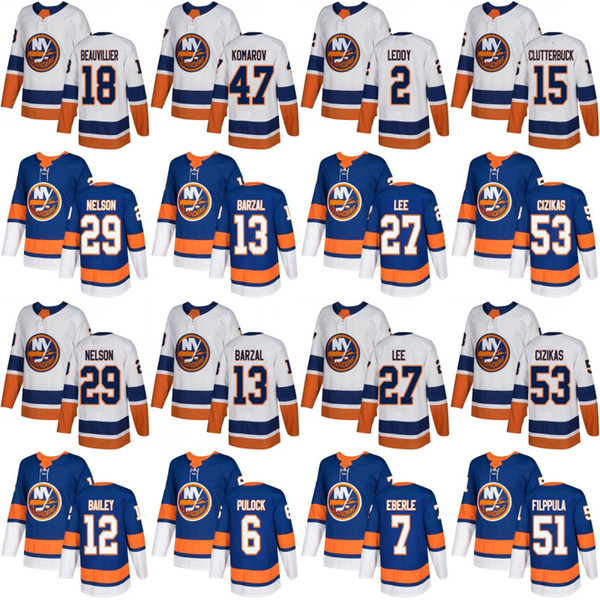 Brock Nelson New York Islanders Jersey Mathew Barzal Josh Bailey Anders Lee Ryan Pulock Eberle Casey Cizikas Valtteri Filppula Matt Martin