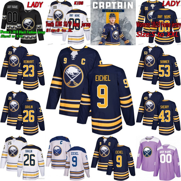 Men Women Youth Buffalo Sabres Jack Eichel Jeff Skinner Rasmus Ristolainen Rasmus Dahlin Sam Reinhart Conor Sheary Hockey Jerseys