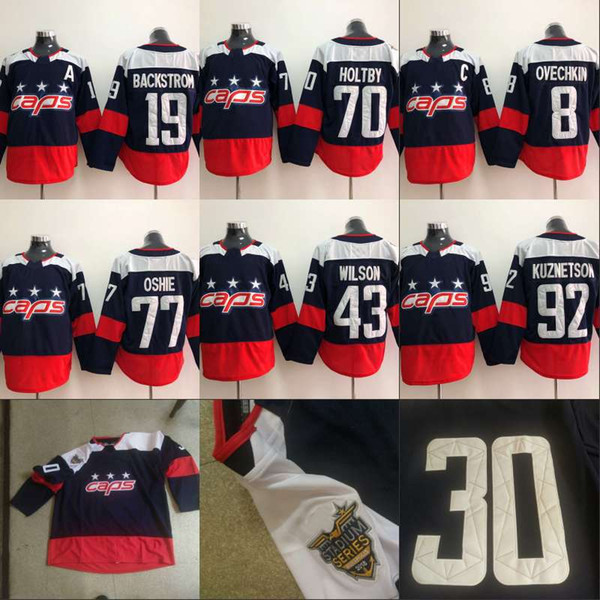 Washington Capitals 2018 Stadium Series Tom Wilson Alex Ovechkin TJ Oshie Nicklas Backstrom Braden Holtby Evgeny Kuznetsov Hockey Jerseys