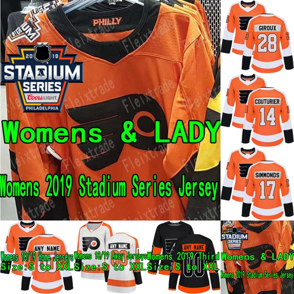 Womens Philadelphia Flyers 2019 Stadium Series Jersey Claude Giroux Brian Elliott Sean Couturier Carter Hart Travis Konecny Wayne Simmonds