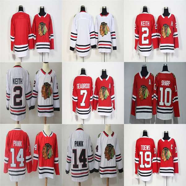 Factory Outlet Mens Womens Kids Chicago Blackhawks 2 Duncan Keith 10 Patrick Sharp 14 Richard Panik 19 Jonathan Toews Ice Hockey Jerseys