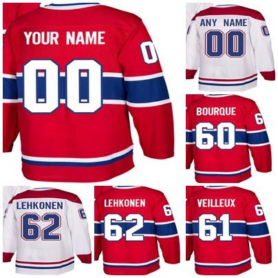 Factory Outlet Mens Womens Kids Montreal Canadiens 60 Simon Bourque 61 Yannick Veilleux 62 Artturi Lehkonen 63 Jeremy Gregoire Hockey Jersey