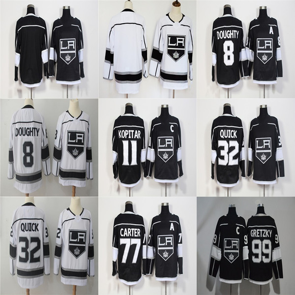 Wholesale Mens Womens Kids Los Angeles Kings 8 Drew Doughty 11 Anze Kopitar 32 Jonathan Quick 77 Jeff Carter 99 Gretzky Hockey Jerseys