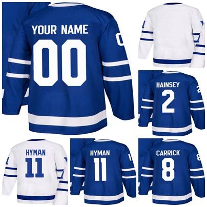 Wholesale Mens Womens Kids Toronto Maple Leafs 2 Ron Hainsey 8 Connor Carrick 11 Zach Hyman 12 Patrick Marleau Stitched Ice Hockey Jerseys