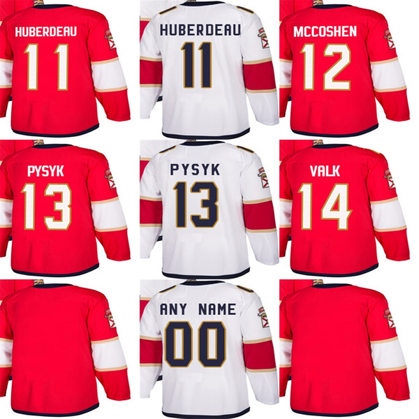 Wholesale Mens Womens Kids Florida Panthers 11 Jonathan Huberdeau 12 Ian McCoshen 13 Mark Pysyk 14 Curtis Valk Red White Ice Hockey Jerseys