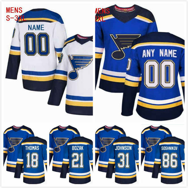 David Perron Jersey 57 Pat Maroon 7 Robert Thomas 18 Chad Johnson 31 Tyler Bozak 21 Ryan O'Reilly 90 Hockey Jerseys 2019 St Louis Blues S-3X