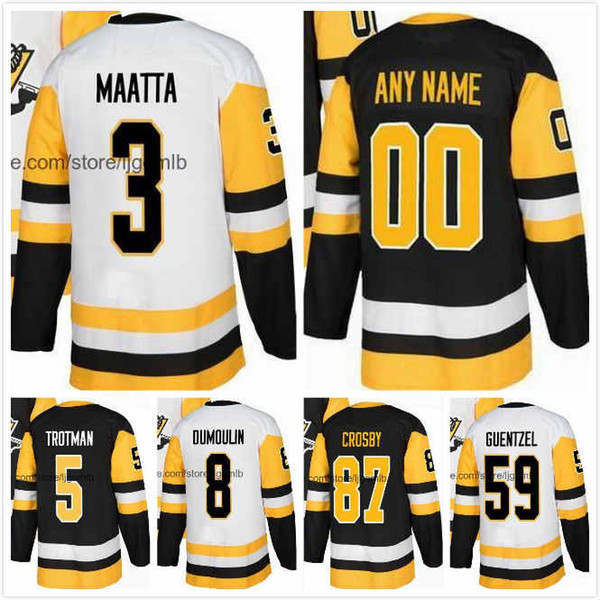 Olli Maatta Jersey 3 Brian Dumoulin 8 Zach Trotman 5 Sidney Crosby 87 Jake Guentzel 59 Mens Hockey Jerseys 2018AD Pittsburgh S-3XL