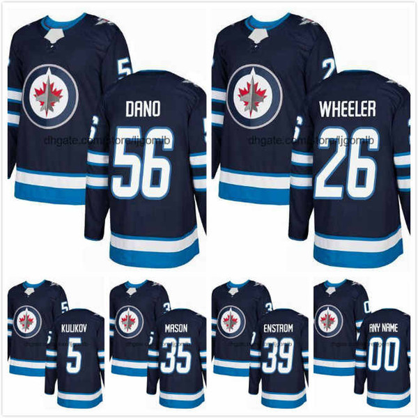 Blake Wheeler Jersey 26 Toby Enstrom 39 Dmitry Kulikov 5 Steve Mason 35 Marko Dano 56 Mens Ice Hockey Jerseys 2018AD Winnipeg Jets S-3XL