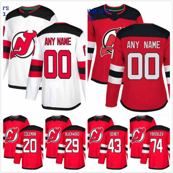 Blake Coleman Jersey 20 Brett Seney 43 Joey Anderson 49 John Quenneville 47 Egor Yakovlev 74 Mackenzie Blackwood 29 NJ Devils 2019 S-3XL