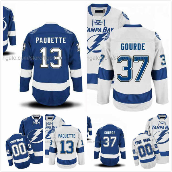 Chris Kunitz Jersey 14 Yanni Gourde 37 Gabriel Dumont 40 Mikhail Sergachev 98 Cedric Paquette 13 Mens Ice Hockey Jerseys TB Lightning S-3XL