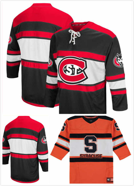 Micah Miller Jersey 15 Patrick Newell 14 Ryan Poehling 11 Jimmy Schuldt 22 Tyler Anderson 8 Custom St. Cloud State Huskies Jerseys S-3XL